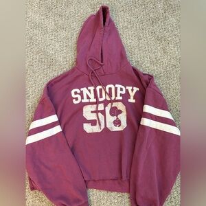 Peanuts x Aéropostale Magenta Cropped Sweatshirt